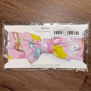 NIB Little Sleepies Pink Pastel Parade Luxe Bow Headband (NB-3T)